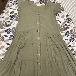 Olive green babydoll dress size L Alterd State